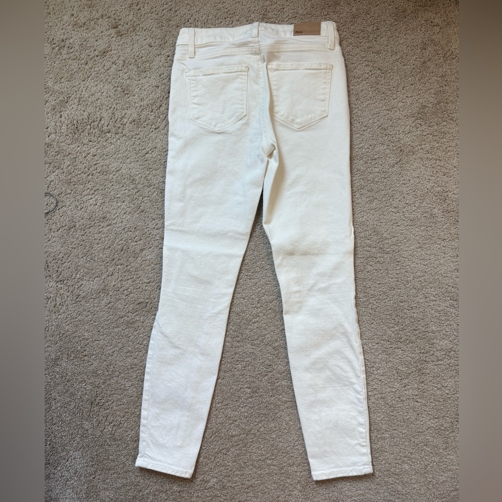 Paige Hoxton Ankle White Skinny Jeans